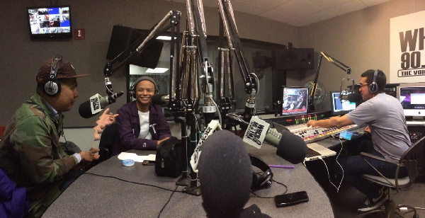 DJ LIL TIGER interviewing UNKLE CHIP (left) and KEVLOVE (middle) of THE ELITE CAMP